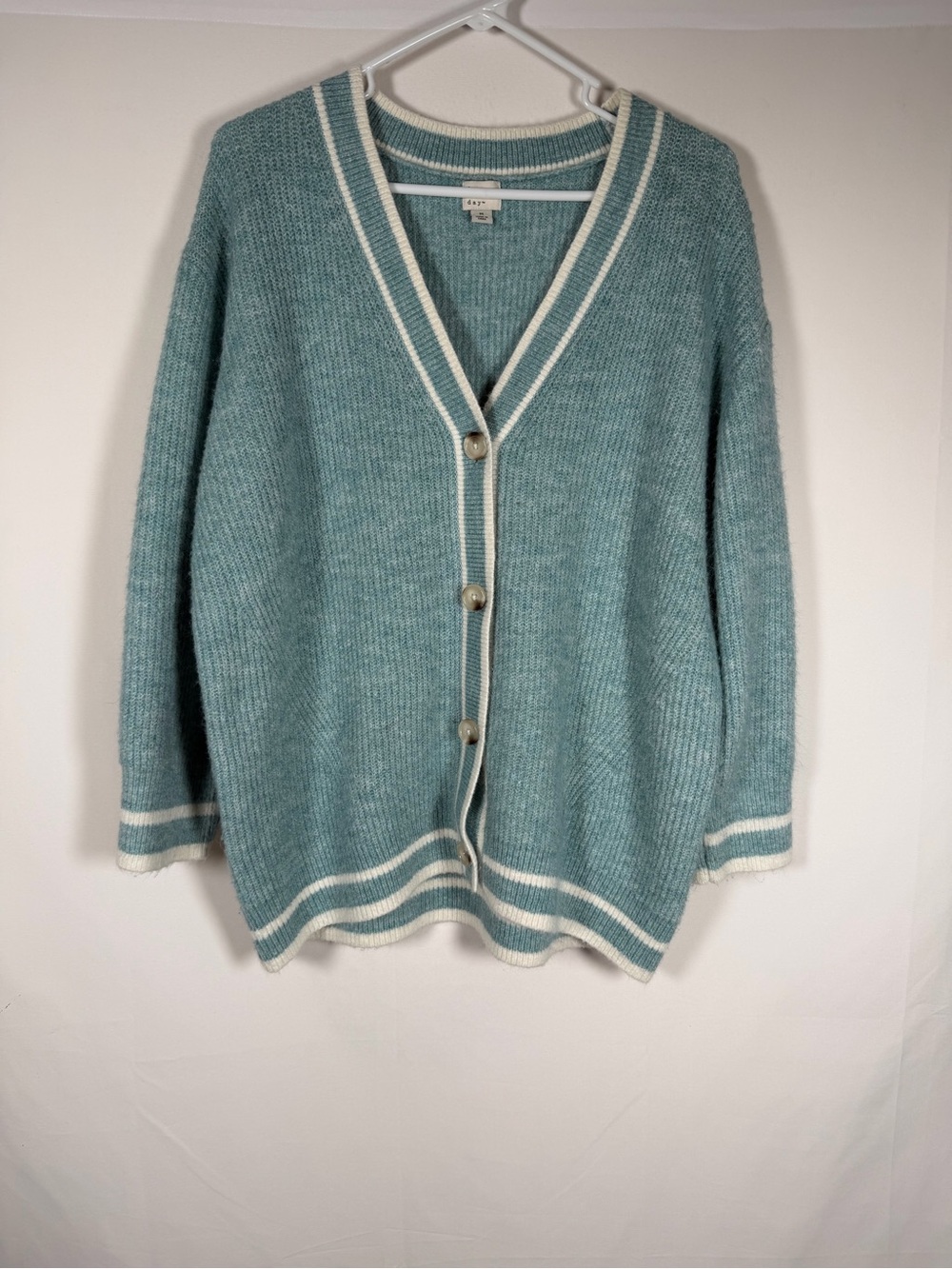 Women’s Teal Varsity Cardigan Preppy, Collegiate, Ivy League, Academia